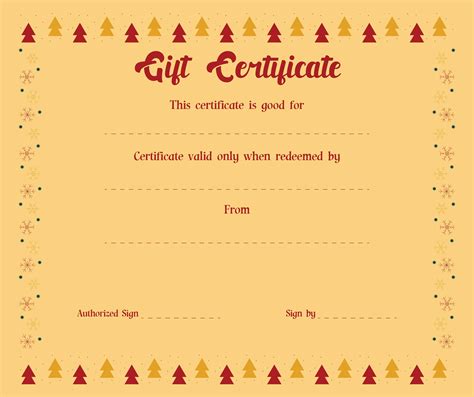 Printable Christmas T Certificates