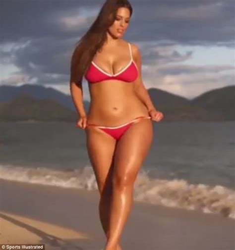 Ashley Graham Twerks In A Thong Bikini In SI Swimsuit Clip Daily Mail Online