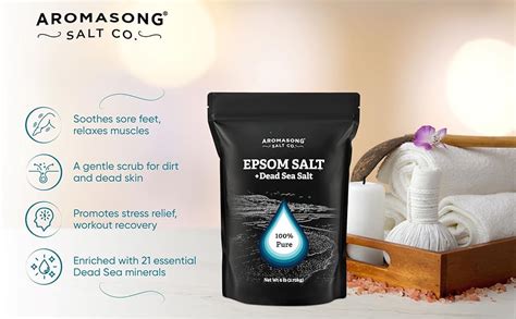 Aromasong Dead Sea Salt For Soaking With 100 Pure Epsom Salt Bath Salt Foot