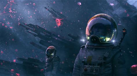 Two Astronaut in Unknown Planet Wallpaper, HD Fantasy 4K Wallpapers ...