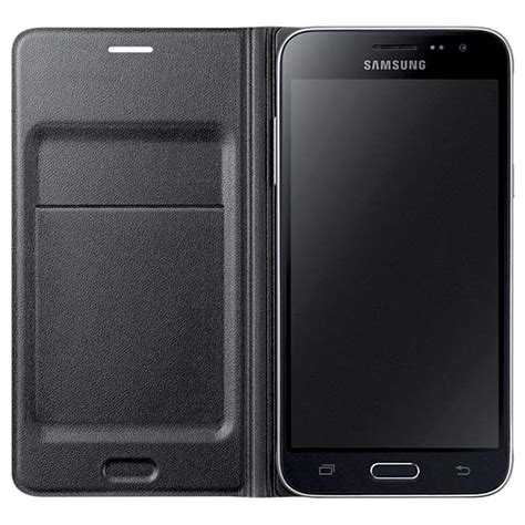 Étui à Rabat EF WJ320PB pour Samsung Galaxy J3 2016 Noir