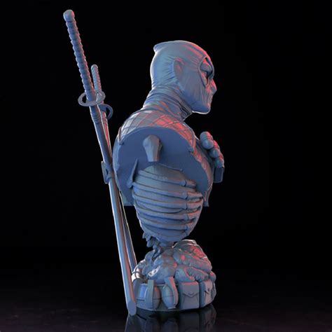 Deadpool Bust D Model Ready To Print Stl