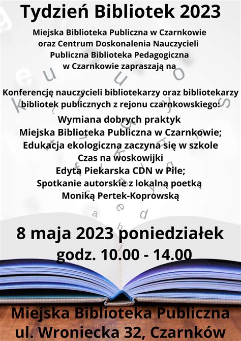 Tydzie Bibliotek Biblioteka Pedagogiczna W Czarnkowie