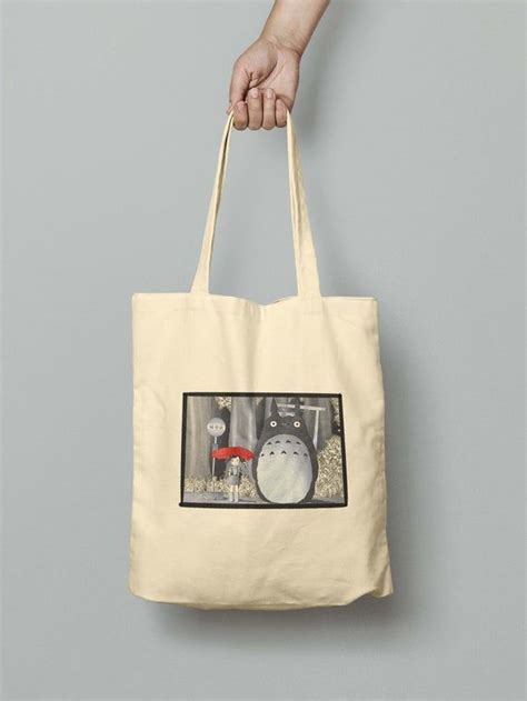 Kawaii Totoro Canvas Tote Bag Shopper Studio Ghibli Tote Bag