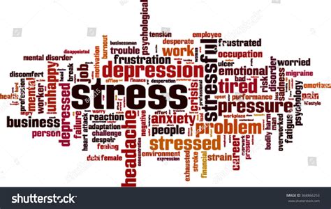 Stress Word Cloud Concept Vector Illustration Stock Vector Royalty