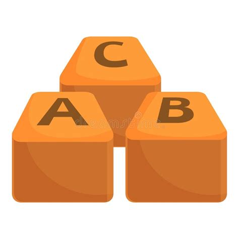 Three Orange Keyboard Keys Forming Ascending Steps With Letters A B C