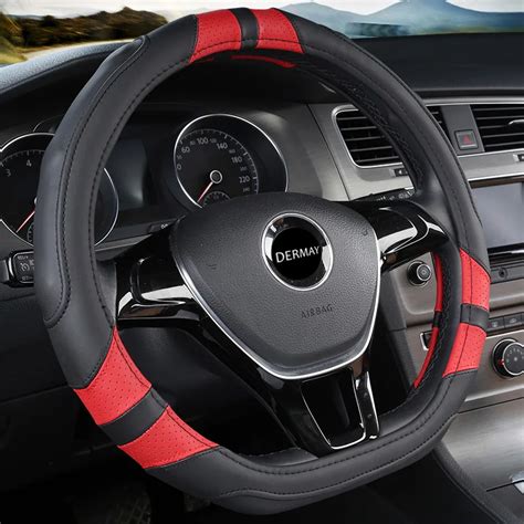 Dermay D Shape Car Steering Wheel Cover For Vw Golf 7 Mk7 Vii Soft