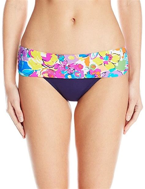 Anne Cole Women S This Bud S For You Floral Foldover Swim Bikini Bottom