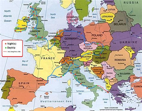 Map Europe Detailed