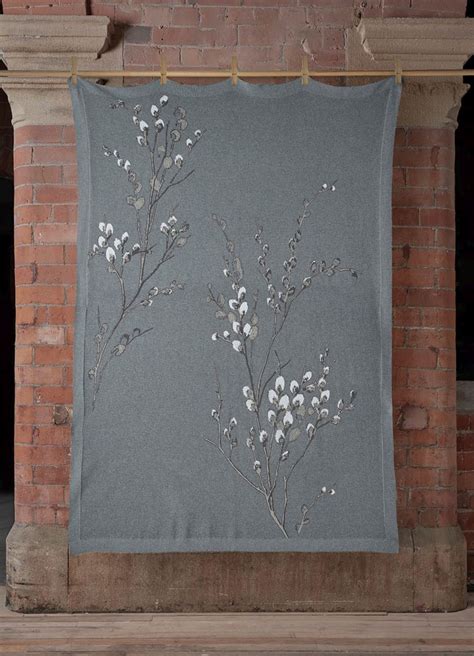 Laura Ashley Throw Pussy Willow Steel The Cushion Shop
