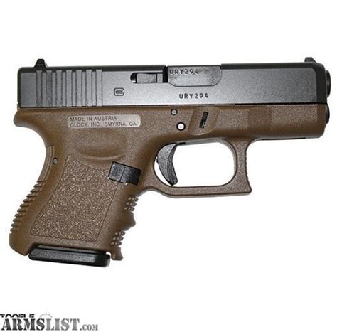 ARMSLIST For Sale Glock 26 Sub Compact 9mm Pistol 3 46 BBL FDE