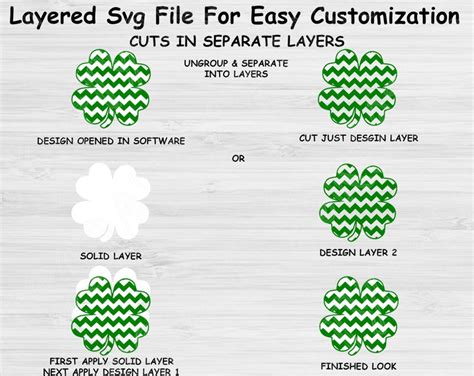 Monogram Shamrock Svg Dxf Png Cut File St Patricks Day Svg 4 Etsy