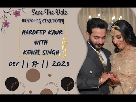 LIVE THE WEDDING CEREMONY HARDEEP KAUR WEDS KEWAL SINGH