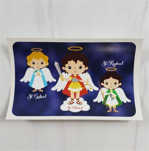 Archangel Vinyl Stickers Kidderbug Kreations Catholic Saints