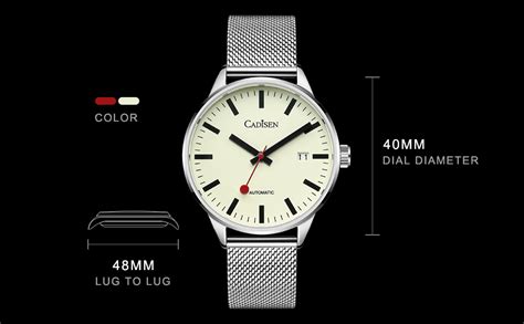 Cadisen Automatic Watch Men S Mechanical Sapphire Glass Waterproof