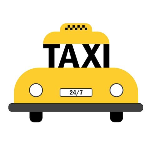 Diseño vectorial en servicio de taxi de estilo plano Vector Premium