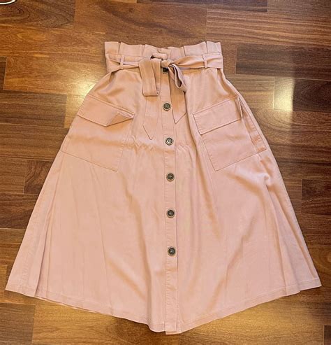 Saia Midi Nude Saia Feminina Usado Enjoei