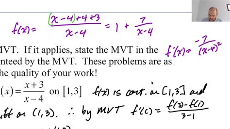 Mean Value Theorem Mvt Pg 5 Pt 1 Youtube