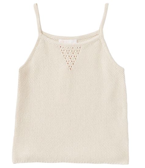 Gb Big Girls 7 16 Sleeveless Crochet Tank Dillards