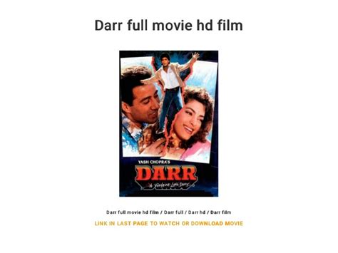 Darr full movie hd film