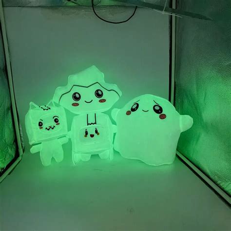 28cm White Ghosty Lankybox Glow In The Dark Plush Lanky Box Plush