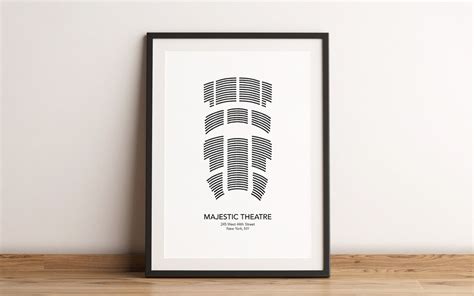 Majestic Theatre Broadway Seating Chart Map Art Print Poster - Etsy