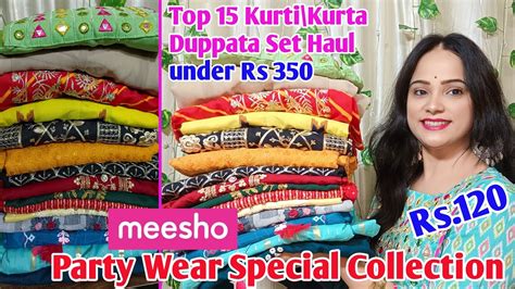 Meesho Haul Starting Rs 120Meesho Kurti Kurta Duppata Set Haul