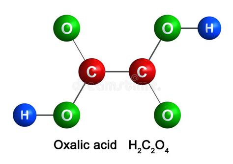 Mol Cula De Cido Ox Lico Feita Bolas Isoladas Modelo Molecular D