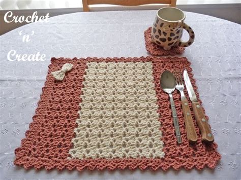 Grit Stich Placemat Free Crochet Pattern Crochet Placemat Patterns