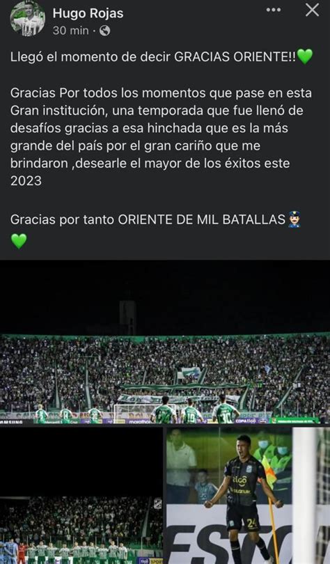 Oriente Petrolero Noticias On Twitter Hugo Rojas Se Despide De Oriente