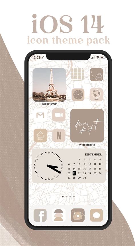 Paris Aesthetic Icon Theme Pack IOS IPhone Shortcuts App Covers 275 Icons In Nude Blush