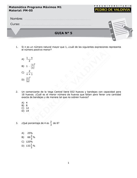 9390 Programa Máximos M1 PM 05 5 GUIA N 5 Matemtica Programa M