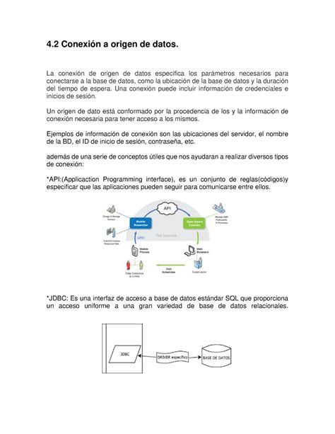 4 2 Conexión a origen de datos La conexión de origen de datos