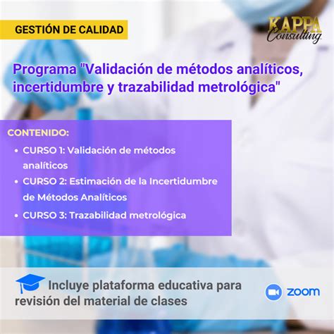 Programa Validación de métodos analíticos incertidumbre y