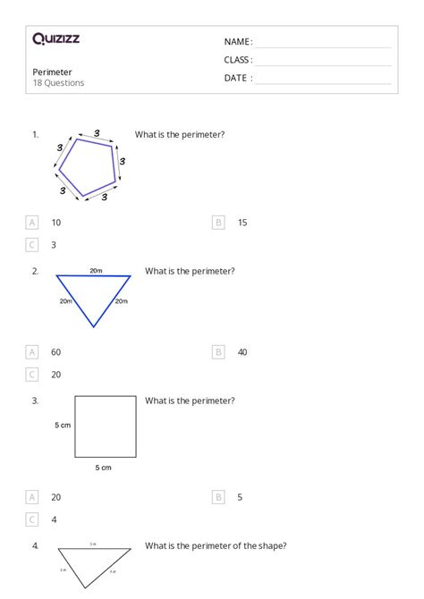 50 Perimeter Worksheets For 7th Grade On Quizizz Free And Printable