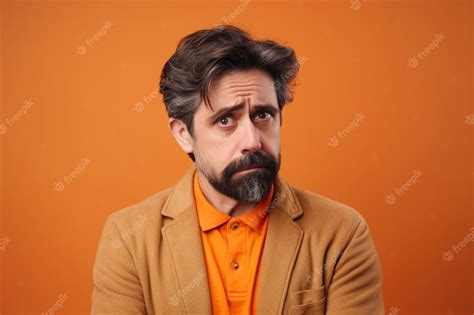Premium Ai Image A Man On Solid Color Background Photoshoot With