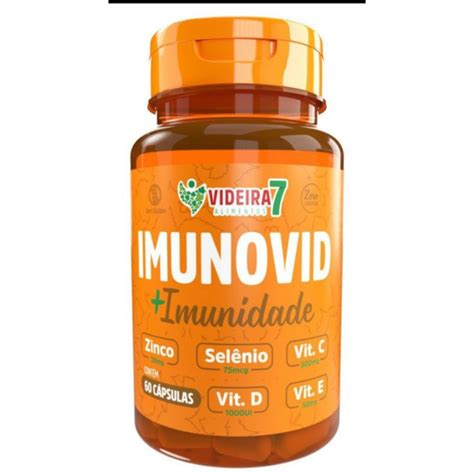 Imunovid Imunidade Zinco Selenio Vit C Vit D Vit E Fc 60 Cps Videira 7