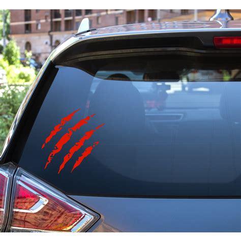 Claw Marks Car Window Decal Distressed Claws Decal Scratch Decal
