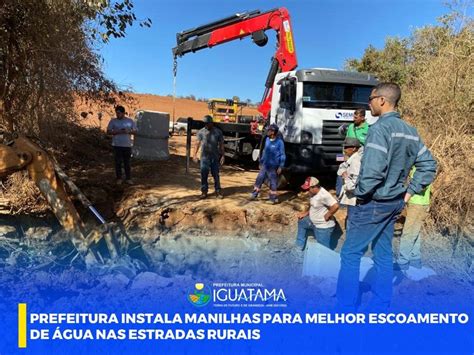 Iguatama Agora Prefeitura De Iguatama Instala Manilhas Para Melhorar