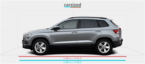 Dimensions Skoda Karoq 2017 2021 Vs Toyota Corolla Cross 2020 Present