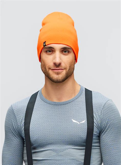 Czapka Zimowa Salewa Sella Ski Beanie Fluo Orange A Pl