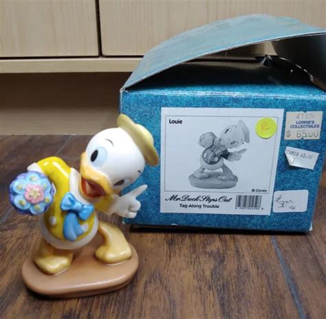 Walt Disney Wdcc Mr Donald Duck Steps Out Huey Tag Along Trouble Coa