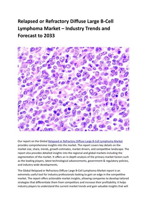 Ppt Relapsed Or Refractory Diffuse Large B Cell Lymphoma Market Powerpoint Presentation Id