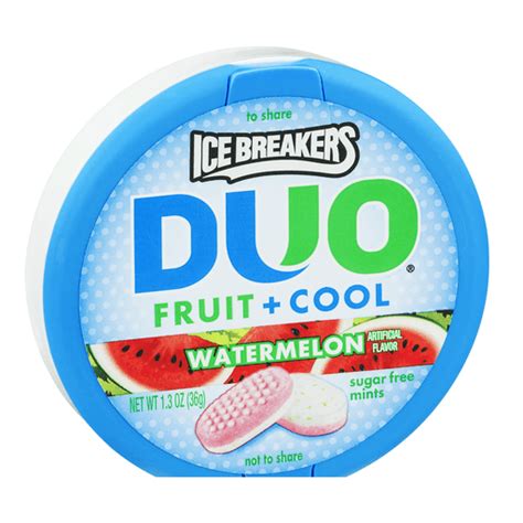 Ice Breakers Duo Sugar Free Fruit And Cool Watermelon Mints 13 Oz Shipt