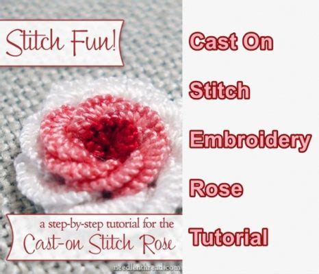 Cast On Stitch Embroidery Rose Tutorial The Homestead Survival