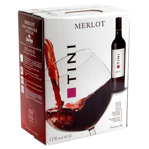 Víno Merlot Tini Bag In Box Levně Kupicz