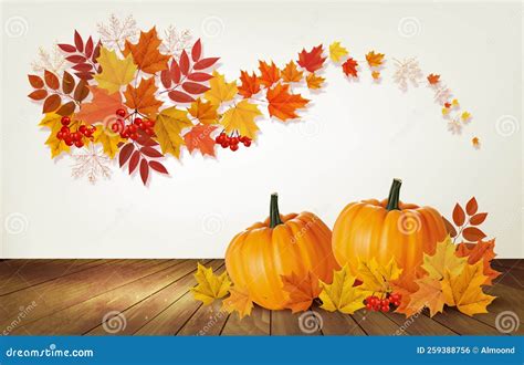 Happy Thanksgiving Background With Autumn Vegetables And Colorful