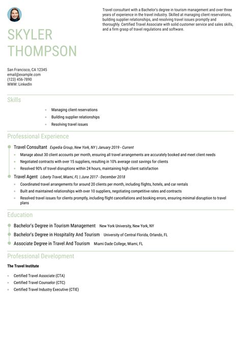 Best Travel Agent Resume Examples and Templates for 2025