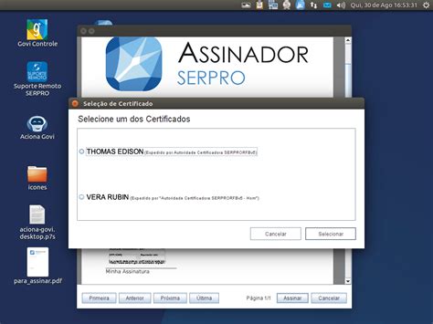 Assinador SERPRO Assinando Arquivos Em Formato PDF