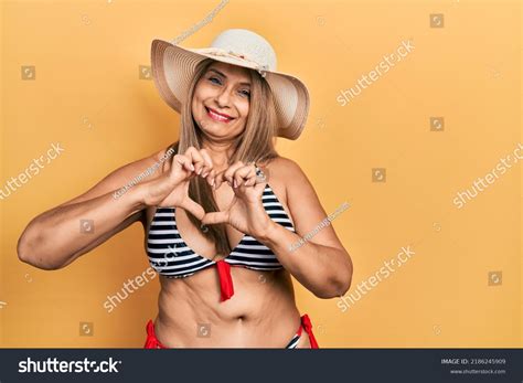 Middle Age Hispanic Woman Wearing Bikini Stock Photo Shutterstock